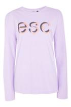 Topshop Cold Shoulder Long Sleeve Top By Escapology