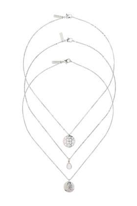 Topshop Disc, Stone And Filigree Neckalce Pack