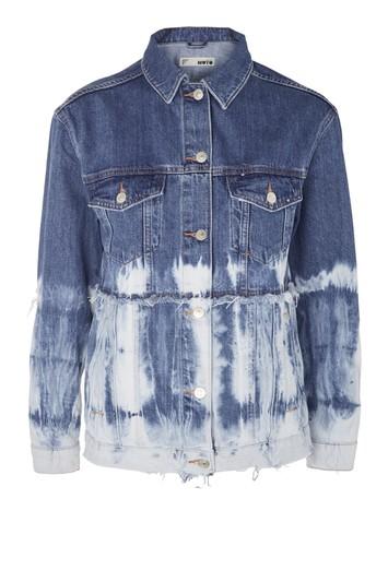 Topshop Moto Tie Dye Denim Jacket