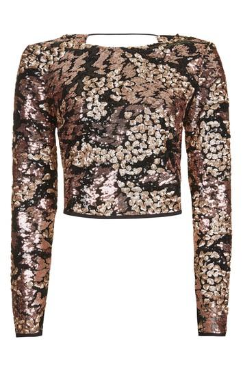 Topshop *stargo Long Sleeve Mix Top By Wyldr