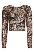Topshop *stargo Long Sleeve Mix Top By Wyldr