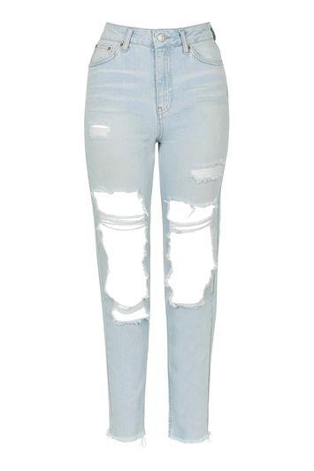 Topshop Moto Busted Knee Mom Jeans
