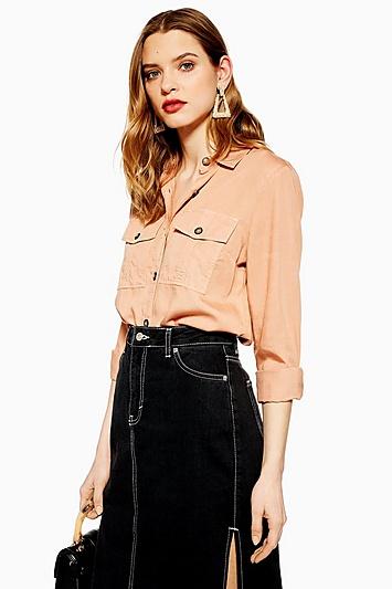 Topshop Slim Utility Shirt