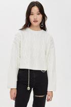 Topshop Tall Cable Cropped Jumper