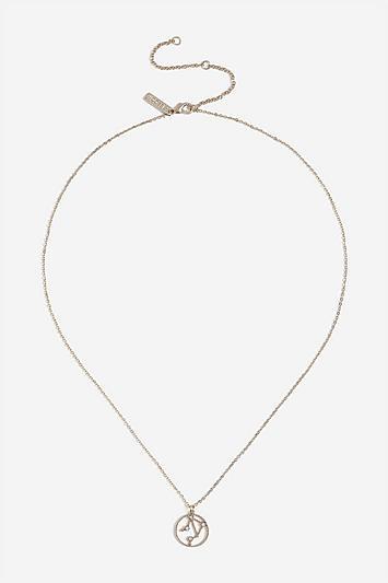 Topshop *libra Horoscope Ditsy Necklace