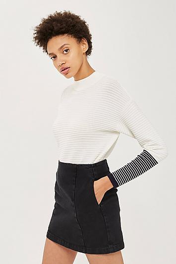 Topshop A-line Denim Skirt