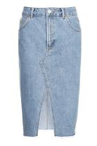 Topshop Moto Midi Denim Skirt