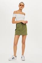 Topshop Glitter Striped Mini Skirt