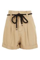 Topshop Sand Paperbag Shorts