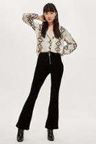 Topshop Corduroy Zip Flares