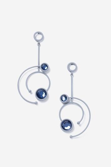 Topshop Rhinestone Spiral Drop Earrings