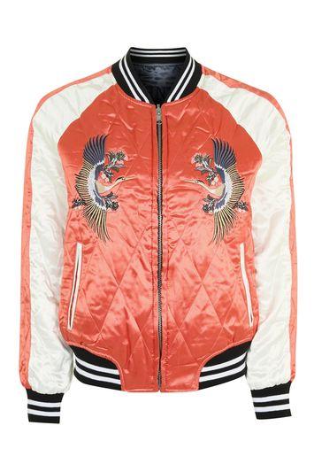 Topshop Petite Pastel Tokyo Bomber Jacket