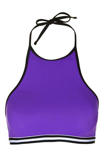 Topshop High Neck Sporty Bikini Top