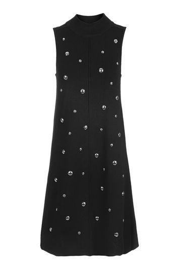 Topshop Sleeveless Dome Stud Midi Dress