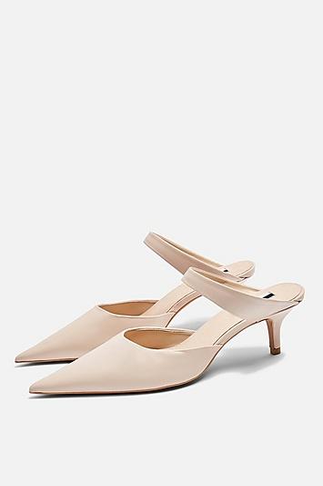Topshop Jovi Nude Point Mules