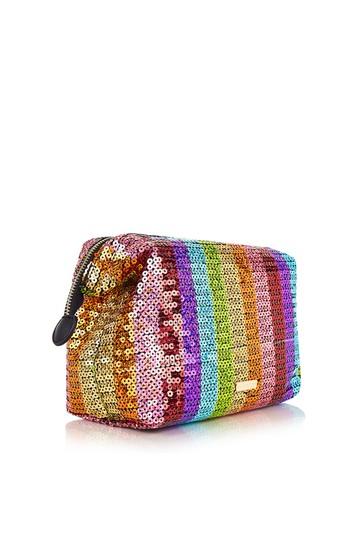 Topshop *rainbow Sequin Wash Bag By Skinnydip