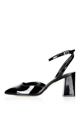 Topshop Josephine Flare Heeled Leather Shoes