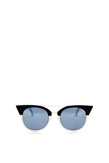 Skinny Dip *ava Black Flock Sunglasses By Skinnydip