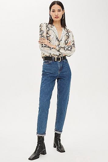 Topshop Rich Blue Mom Jeans