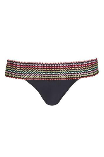 Topshop Zig Zag Elastic Bikini Bottoms