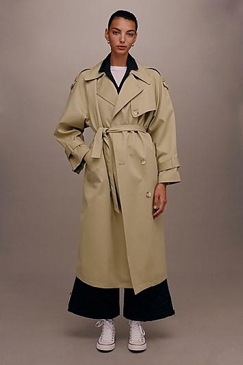 Topshop *twill Trench By Boutique