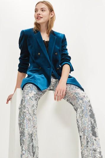 Topshop Premium Flared Sequin Pants