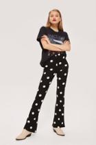 Topshop Polka Dot Flared Trousers