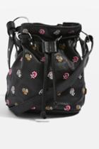 Topshop Leather Ditsy Floral Bucket Bag