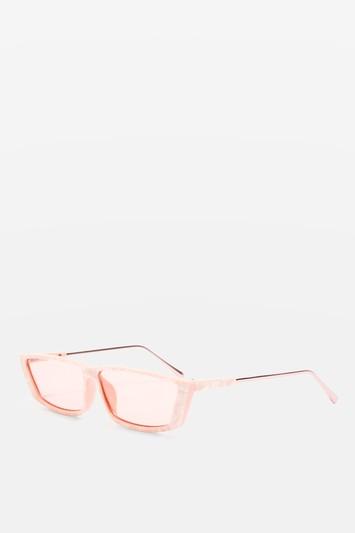 Topshop Winona Slim Rectangle Sunglasses