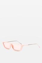 Topshop Winona Slim Rectangle Sunglasses