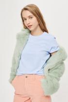 Topshop Over Dyed Cropped T-shirt