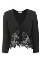 Topshop *waiting All Night Black Blouse By Wyldr