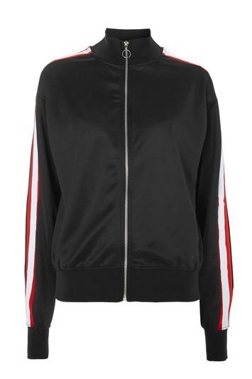 Topshop Stripe Panel Track Top