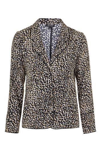 Topshop Animal Print Pyjama Style Jacket