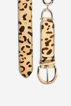 Topshop True Leopard Leather Link Belt