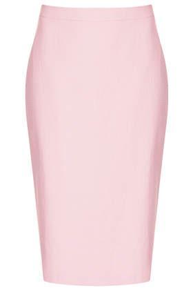 Topshop Pink Tweed Pencil Skirt
