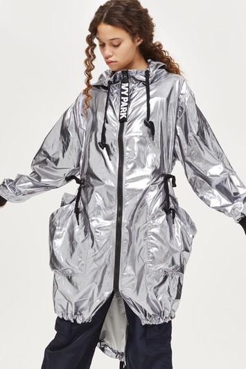 Topshop Sliver Parka By Ivy Park