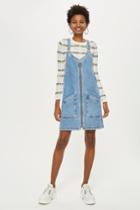 Topshop Tall Double Zip Pinafore