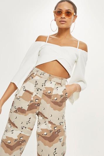 Topshop Angel Sleeve Bardot Top