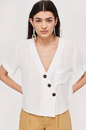 Topshop Asymmetric Tee Blouse