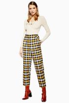 Topshop Twill Check Trousers