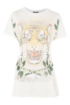 Topshop Petite Tiger Corset T-shirt