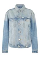 Topshop Oversized Denim Logo Jacket By Guess Jeans