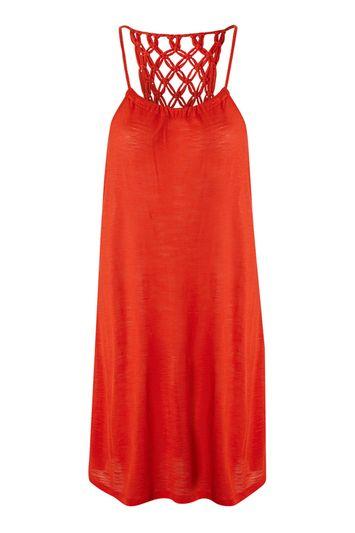 Topshop *lattice Back Strappy Dress By Glamorous