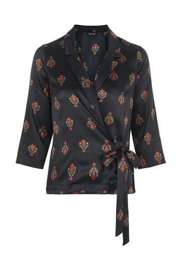 Topshop Geo Wrap Pyjama Shirt