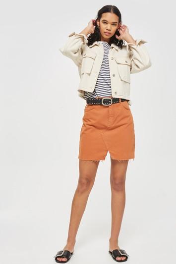 Topshop Petite Rust Mini Skirt