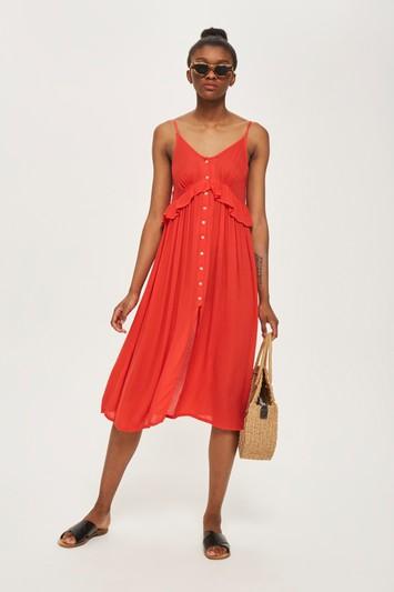 Topshop Button Through Midaxi Dress