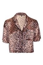 Topshop Short Sleeve Animal Pyjama Shirt