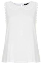 Topshop Lace Collar Top