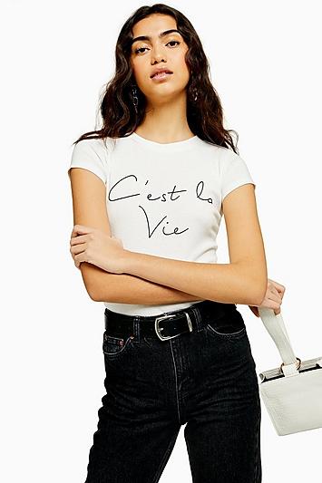 Topshop C'est La Vie T-shirt